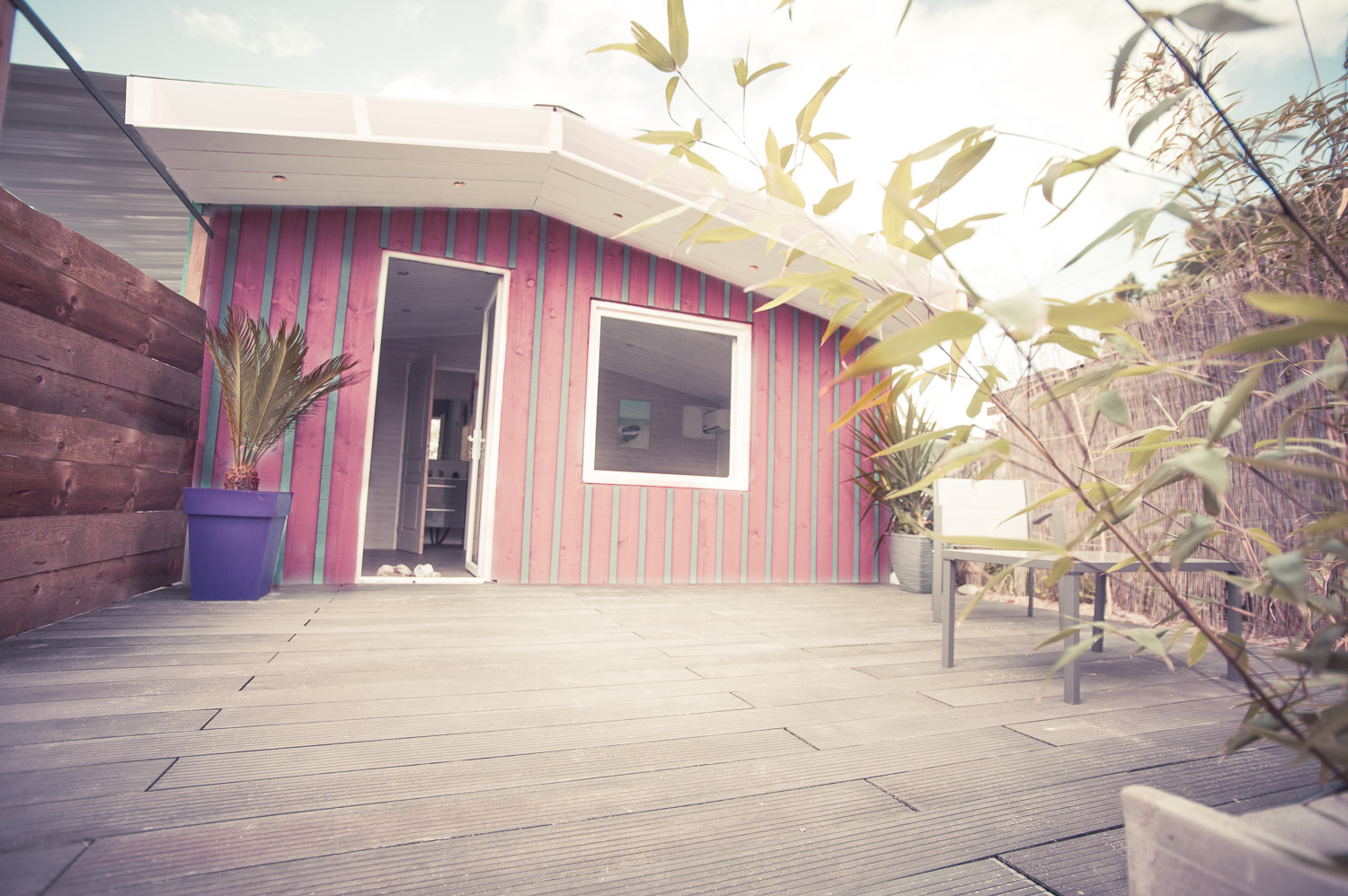 vue facade avant du chalet