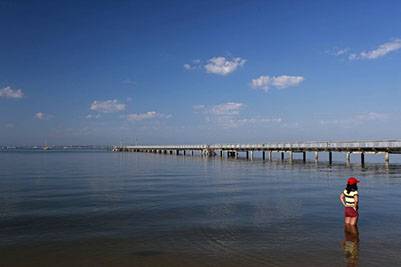 jetée d'andernos marée haute